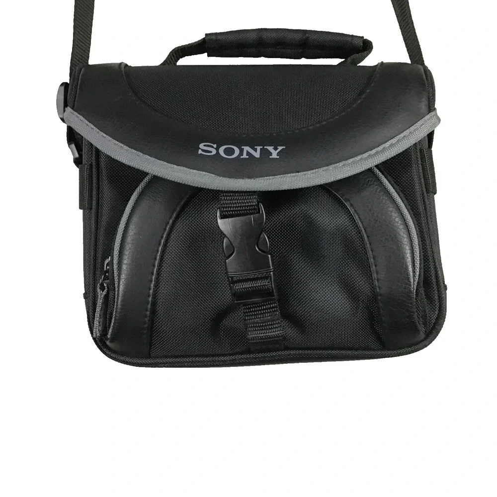 Sony Black Padded Camera Camcorder Carrying Case Shoulder Strap 7.5